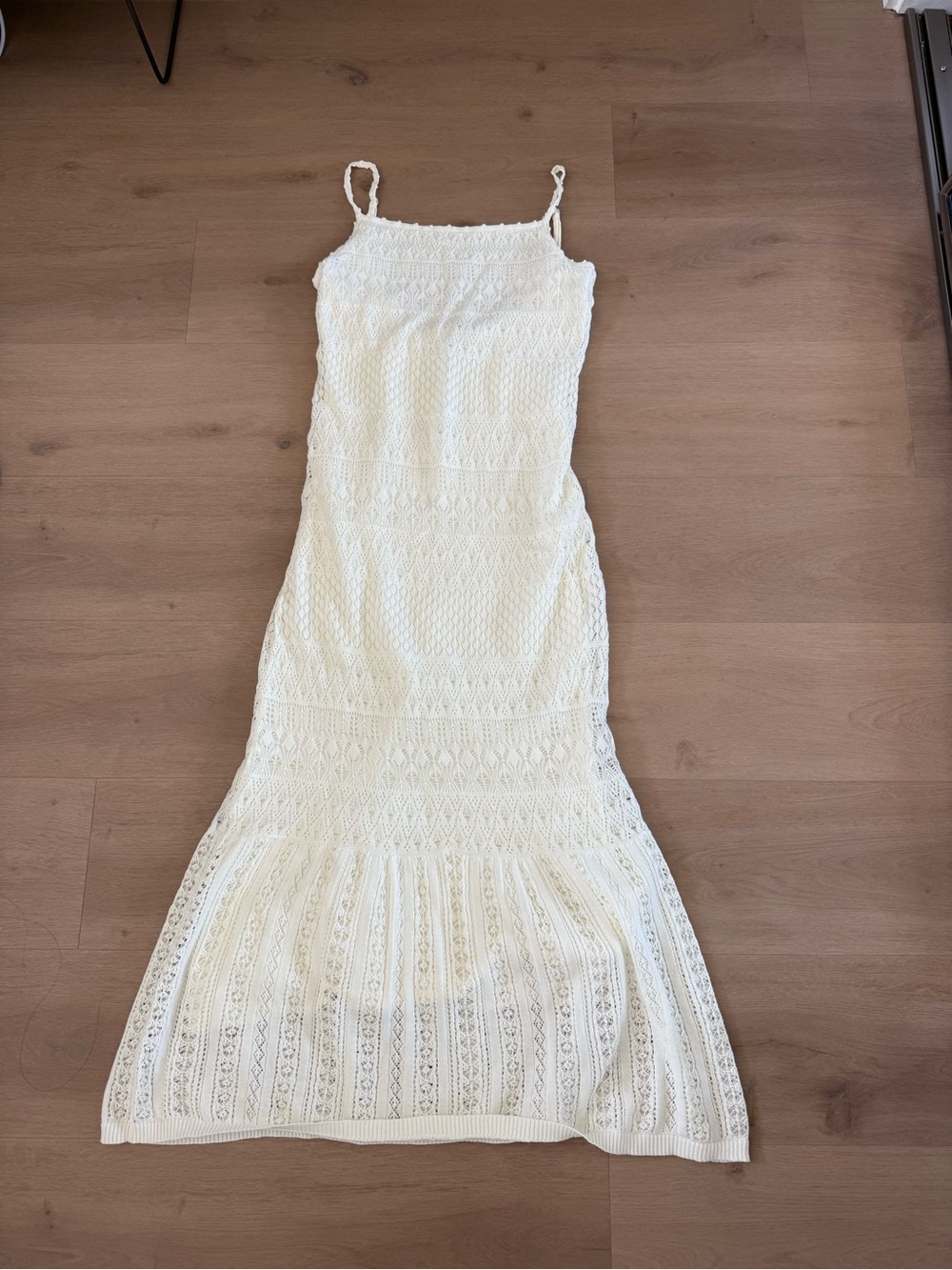 Reformation River Cotton Crochet Sweater Dress NWT